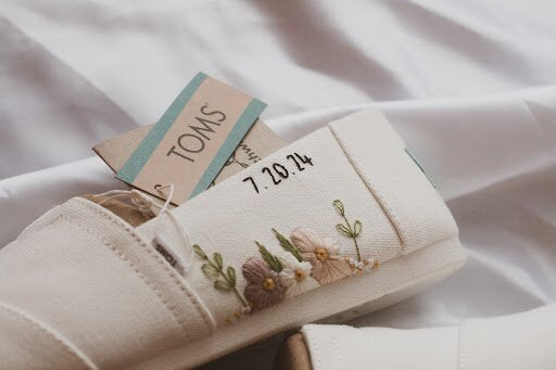 Bespoke Bridal Embroidered Slip on Sneakers Style 2