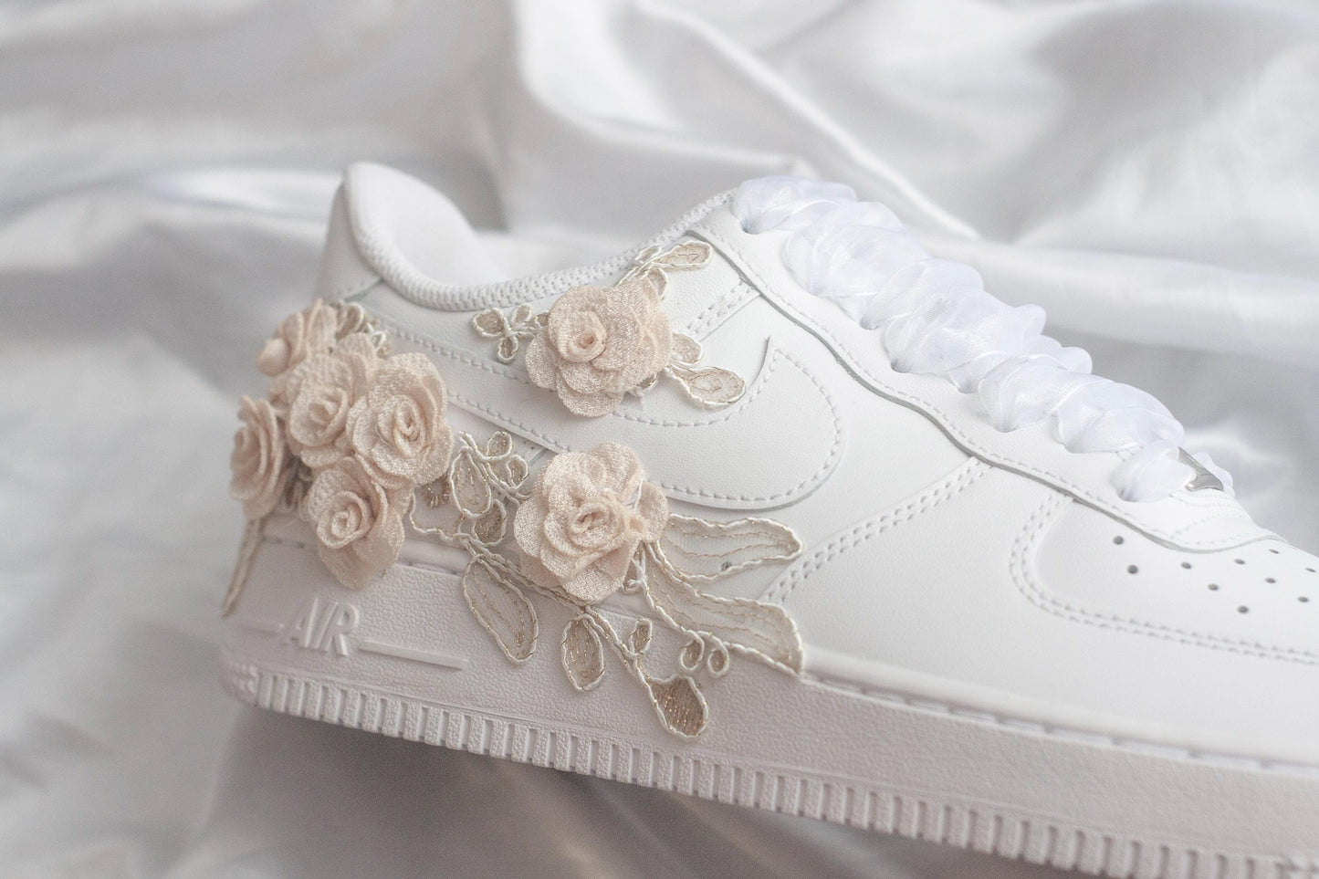 Bespoke Bridal Rose Gold Embroidered Sneakers