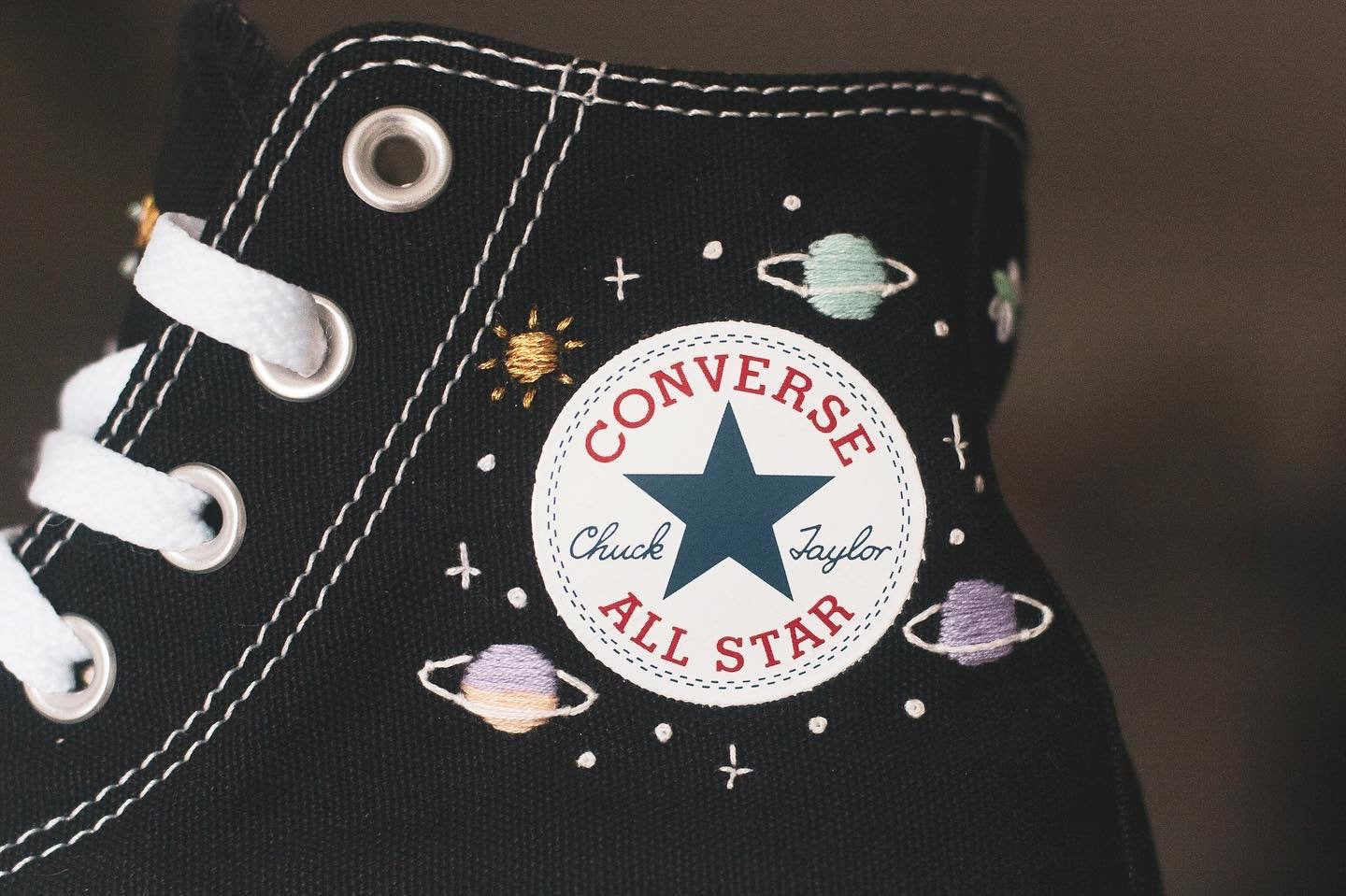 Custom Zodiac Platform Sneakers – Embroidered Design