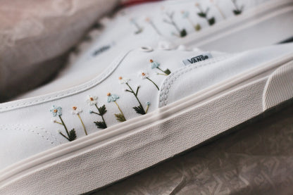Bespoke Embroidered Wildflower Bridal Sneakers