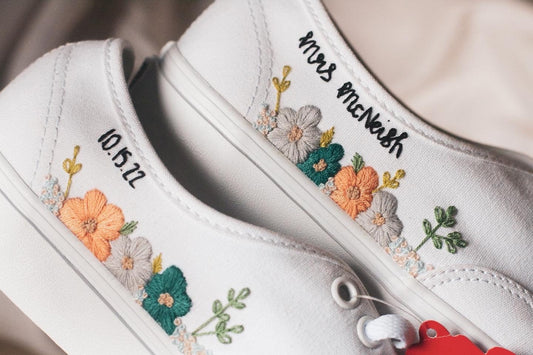 Bespoke Embroidered Bridal Sneakers