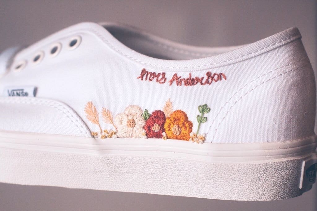 Bespoke Embroidered Bridal Sneakers