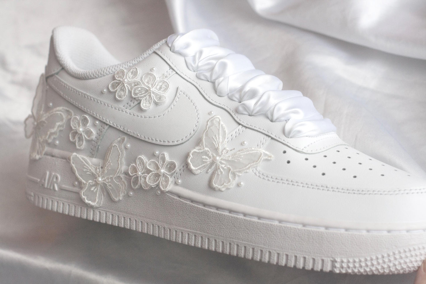 Bespoke Butterfly Floral Bridal Sneakers