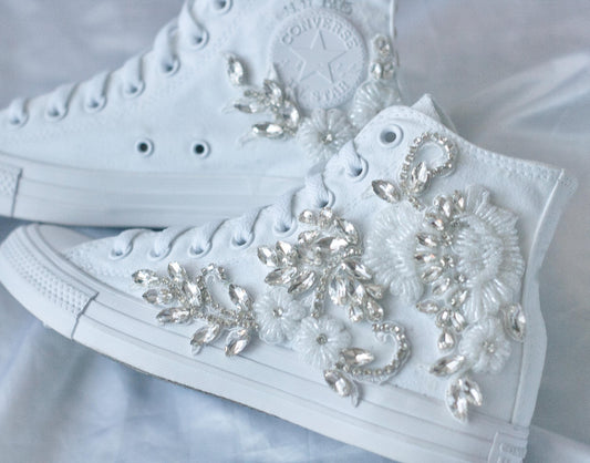 Bespoke Beaded Bridal Sneakers