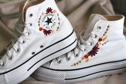 Bespoke 'Fall' Embroidered Platform Sneakers