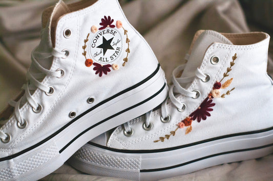 Bespoke 'Fall' Embroidered Platform Sneakers