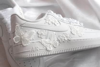 Bespoke Butterfly Floral Bridal Sneakers