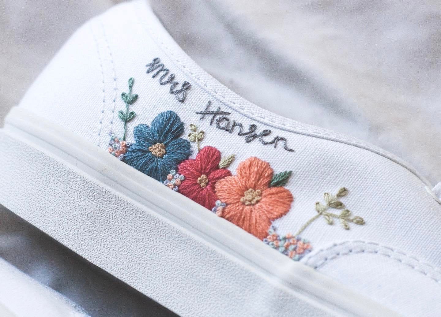 Bespoke Embroidered Bridal Sneakers