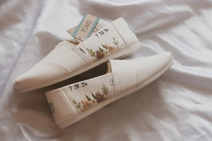 Bespoke Bridal Embroidered Slip on Sneakers Style 2