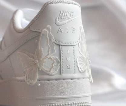 Bespoke Butterfly Floral Bridal Sneakers
