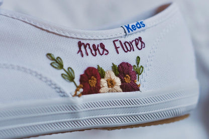 Bespoke Embroidered Bridal Sneakers Style 2