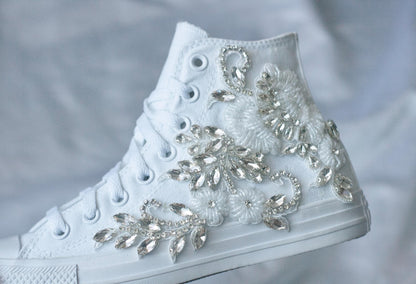 Bespoke Beaded Bridal Sneakers
