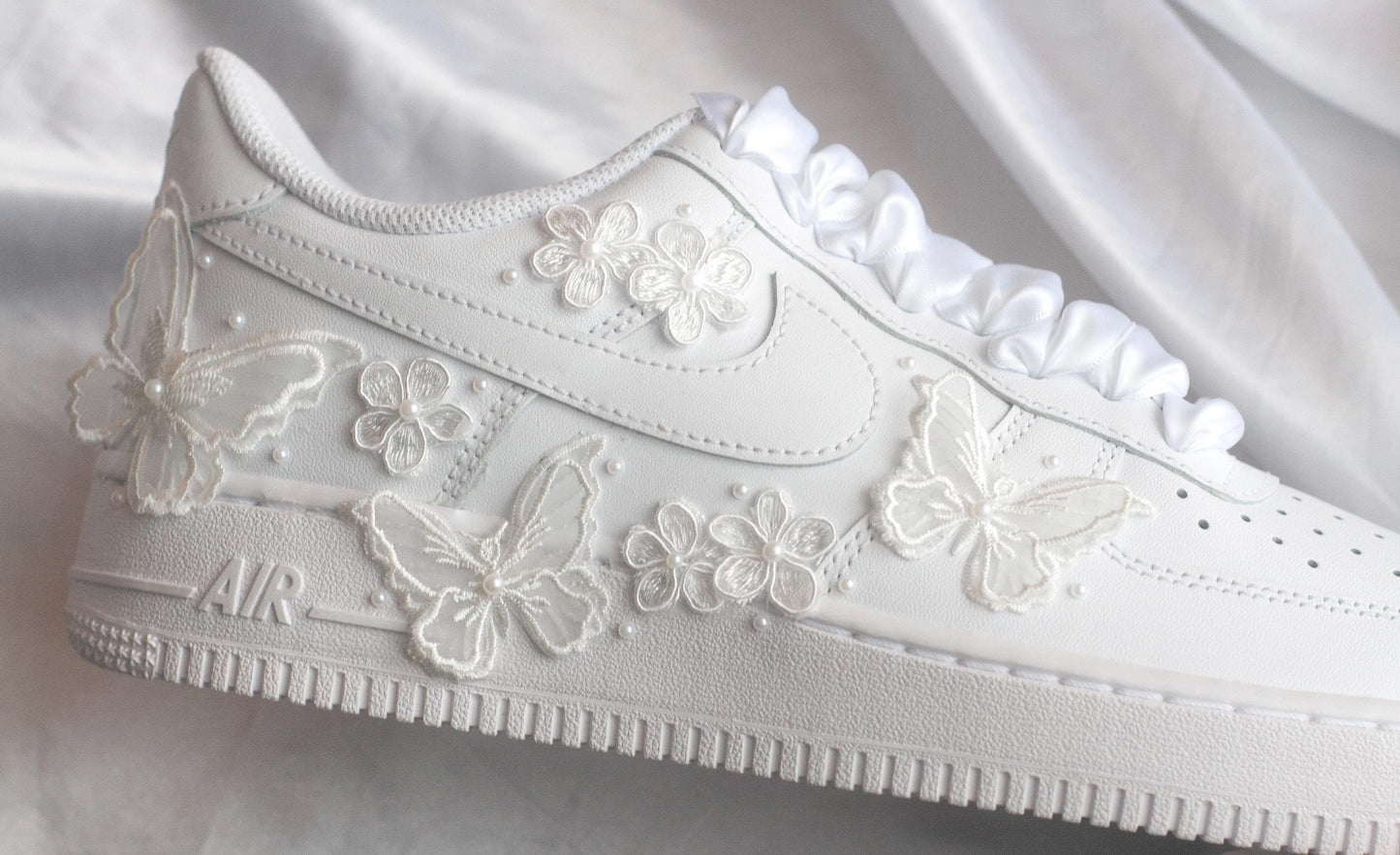 Bespoke Butterfly Floral Bridal Sneakers