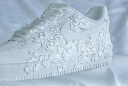 Bespoke Floral Lace Pearl Sneakers