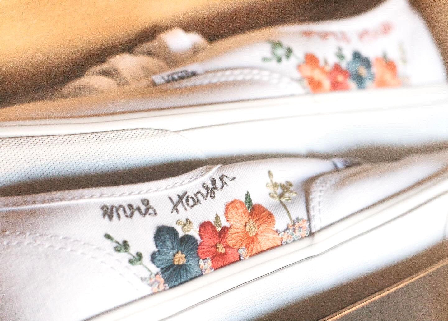 Bespoke Embroidered Bridal Sneakers