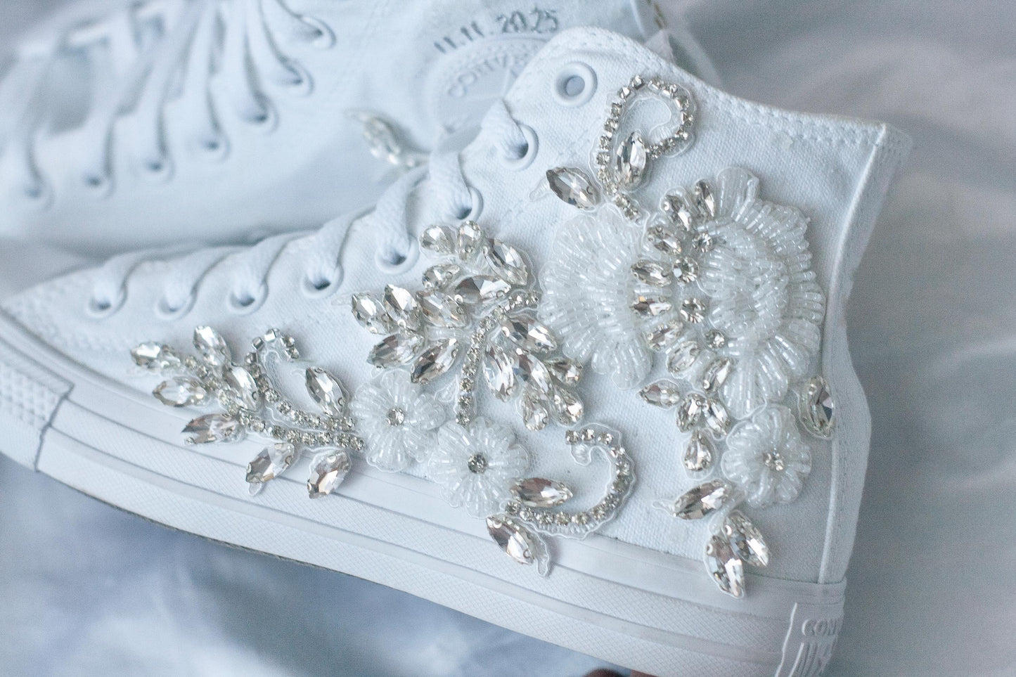 Bespoke Beaded Bridal Sneakers