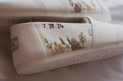 Bespoke Bridal Embroidered Slip on Sneakers Style 2