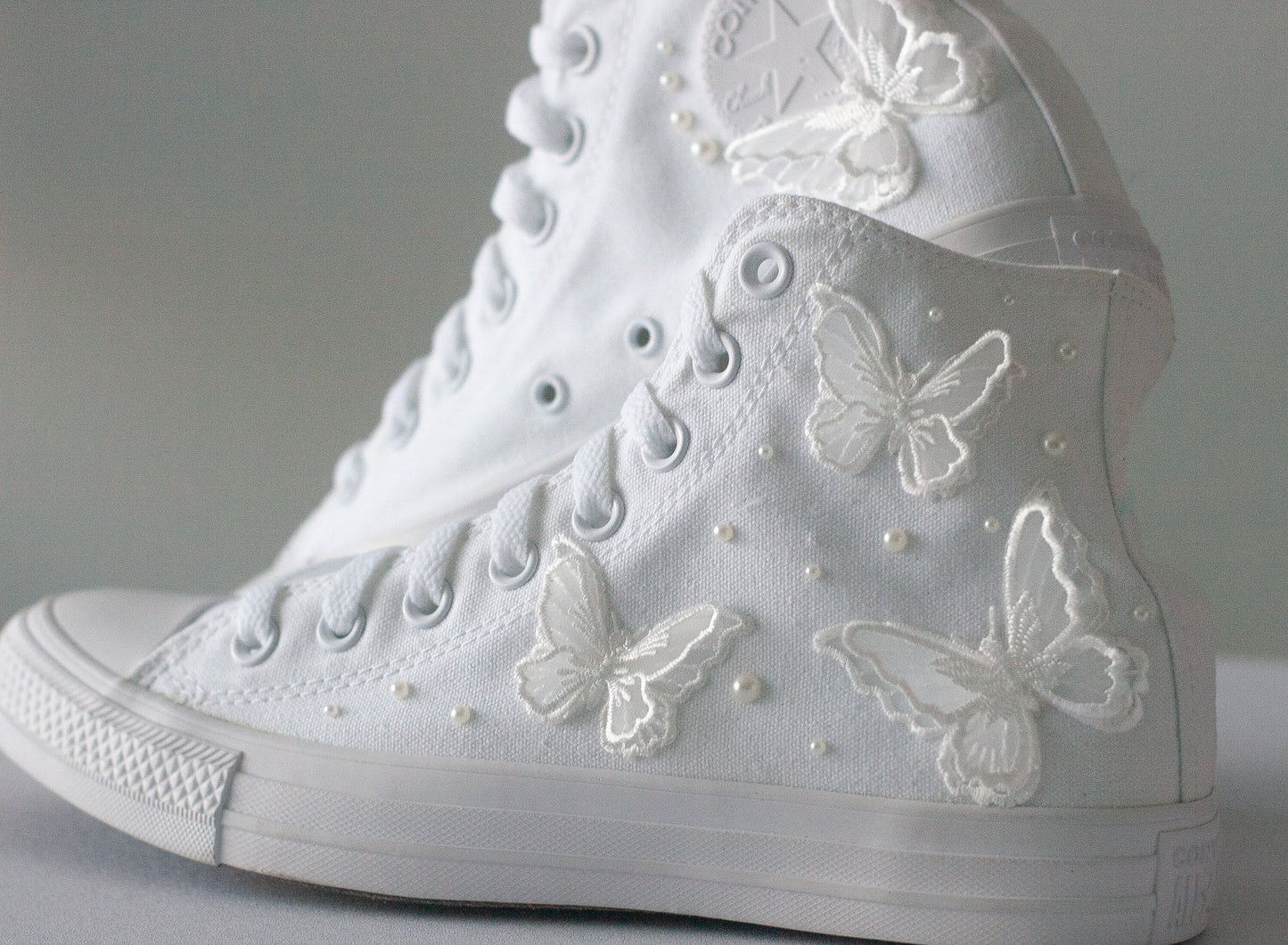 Bespoke Butterfly Luxury Applique Bridal Sneakers