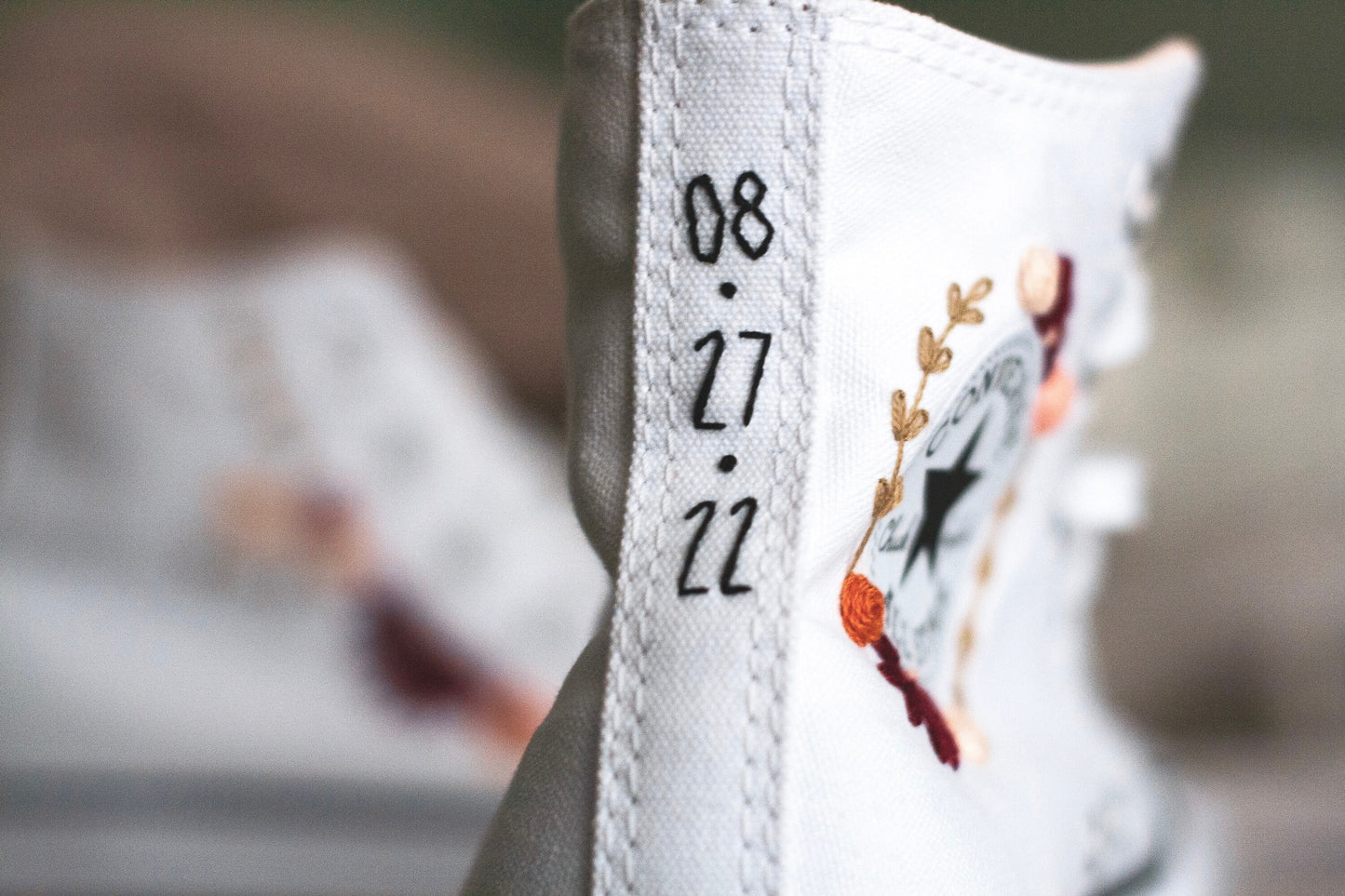 Bespoke 'Fall' Embroidered Platform Sneakers