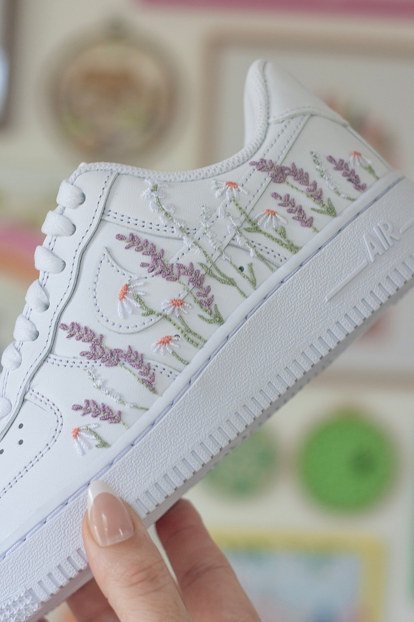 Wildflower Field Bespoke Handmade Sneakers