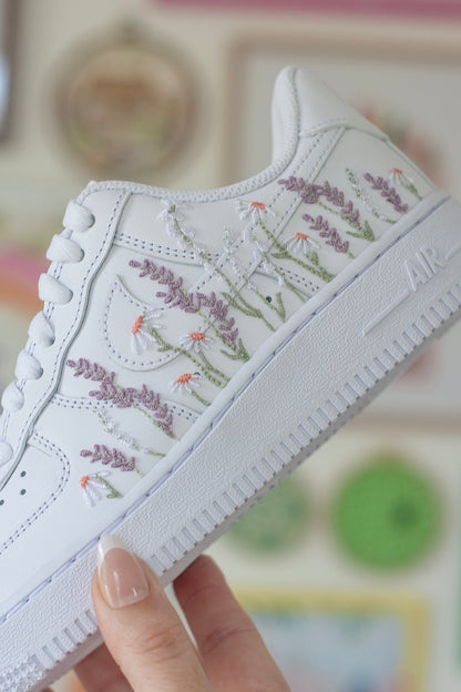 Wildflower Field Bespoke Handmade Sneakers