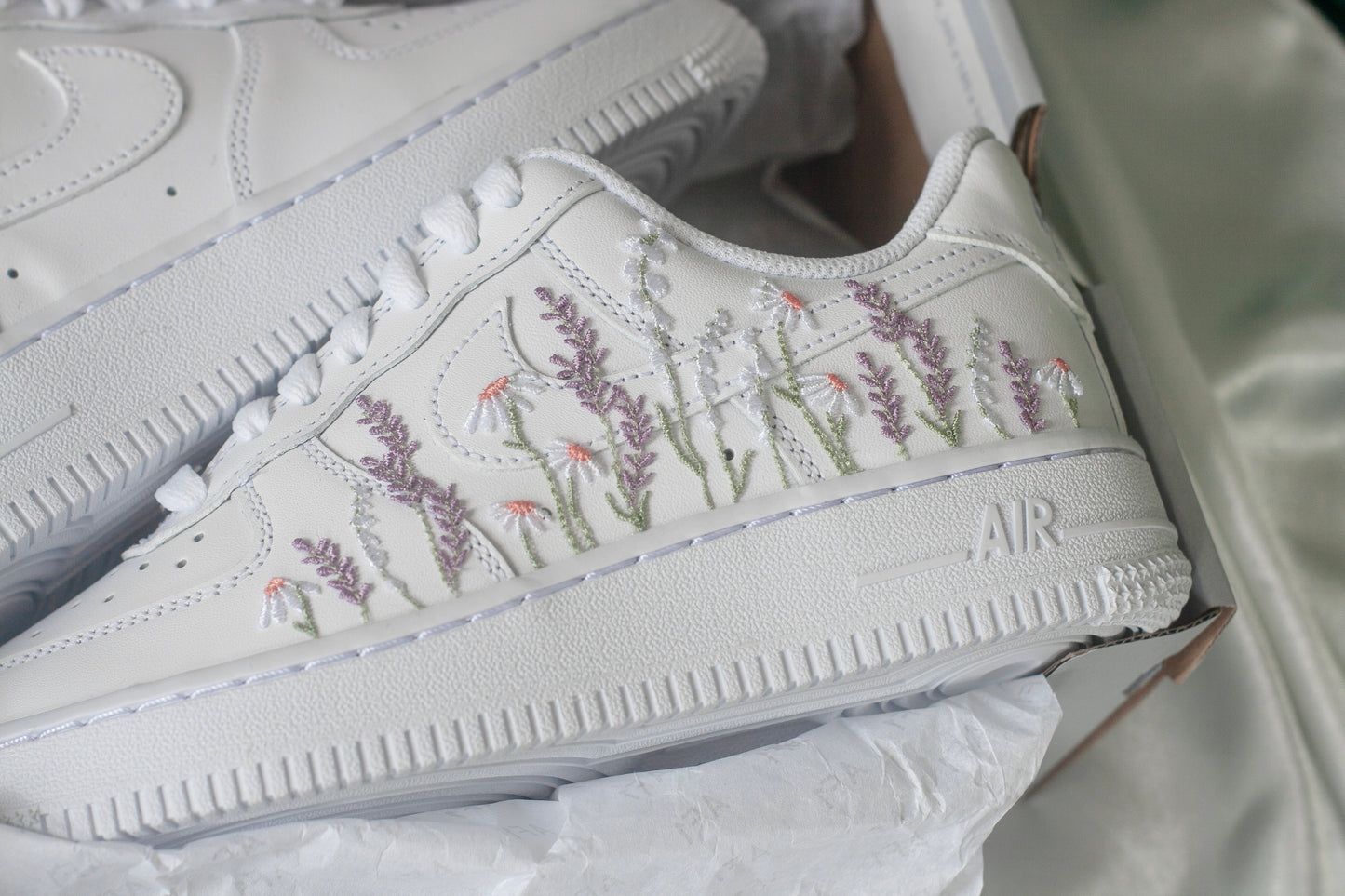 Wildflower Field Bespoke Handmade Sneakers
