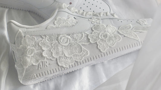 Artisan Floral Embroidered Bridal Sneakers