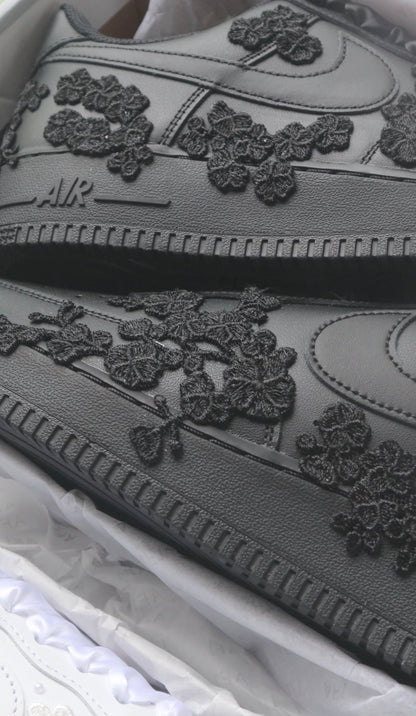 Black Lace Men's Groom Wedding Sneaker