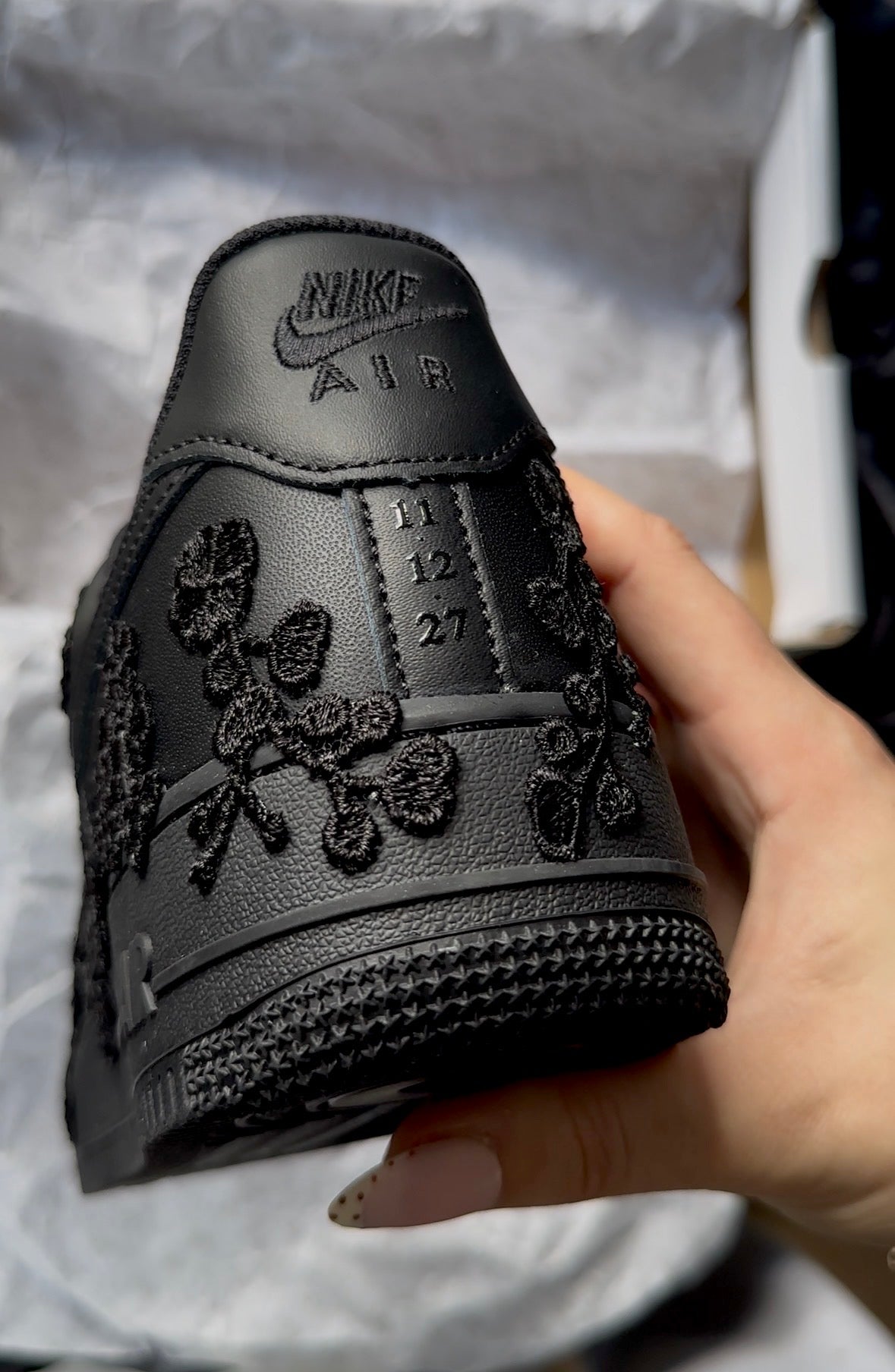 Black Lace Men's Groom Wedding Sneaker