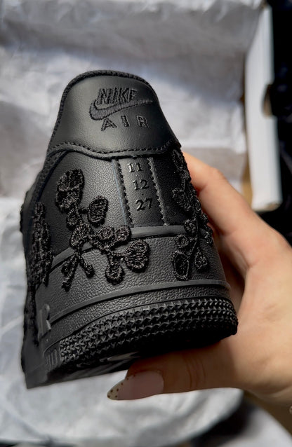 Black Lace Men's Groom Wedding Sneaker