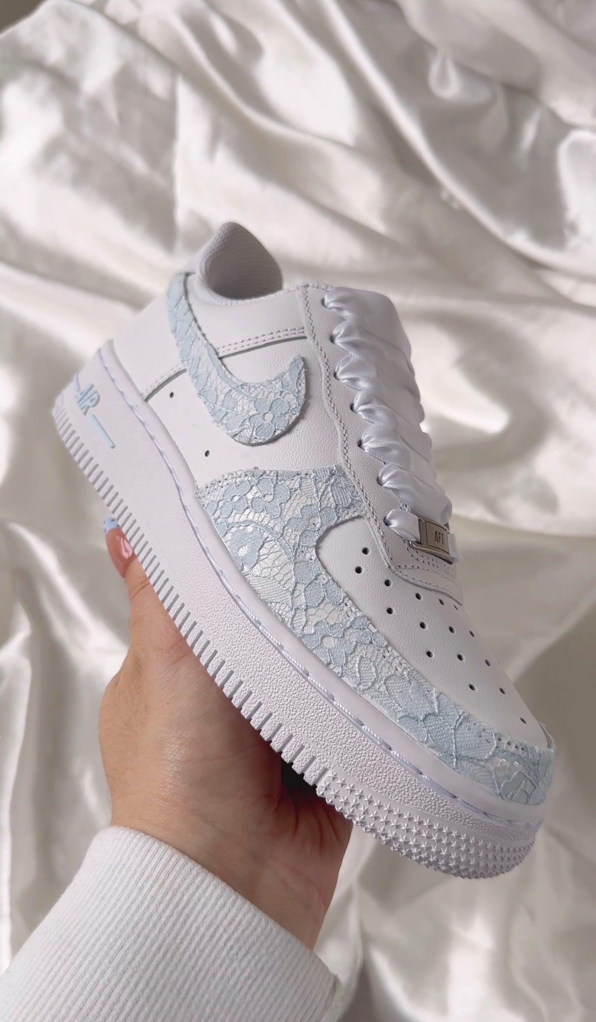 Blue Lace Custom Sneakers