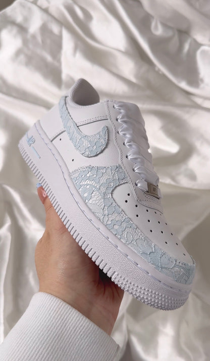Blue Lace Custom Sneakers