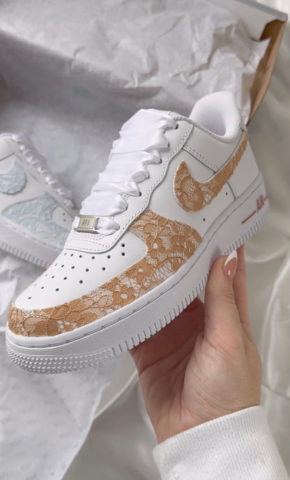 Brown Autumn Lace Custom Sneakers