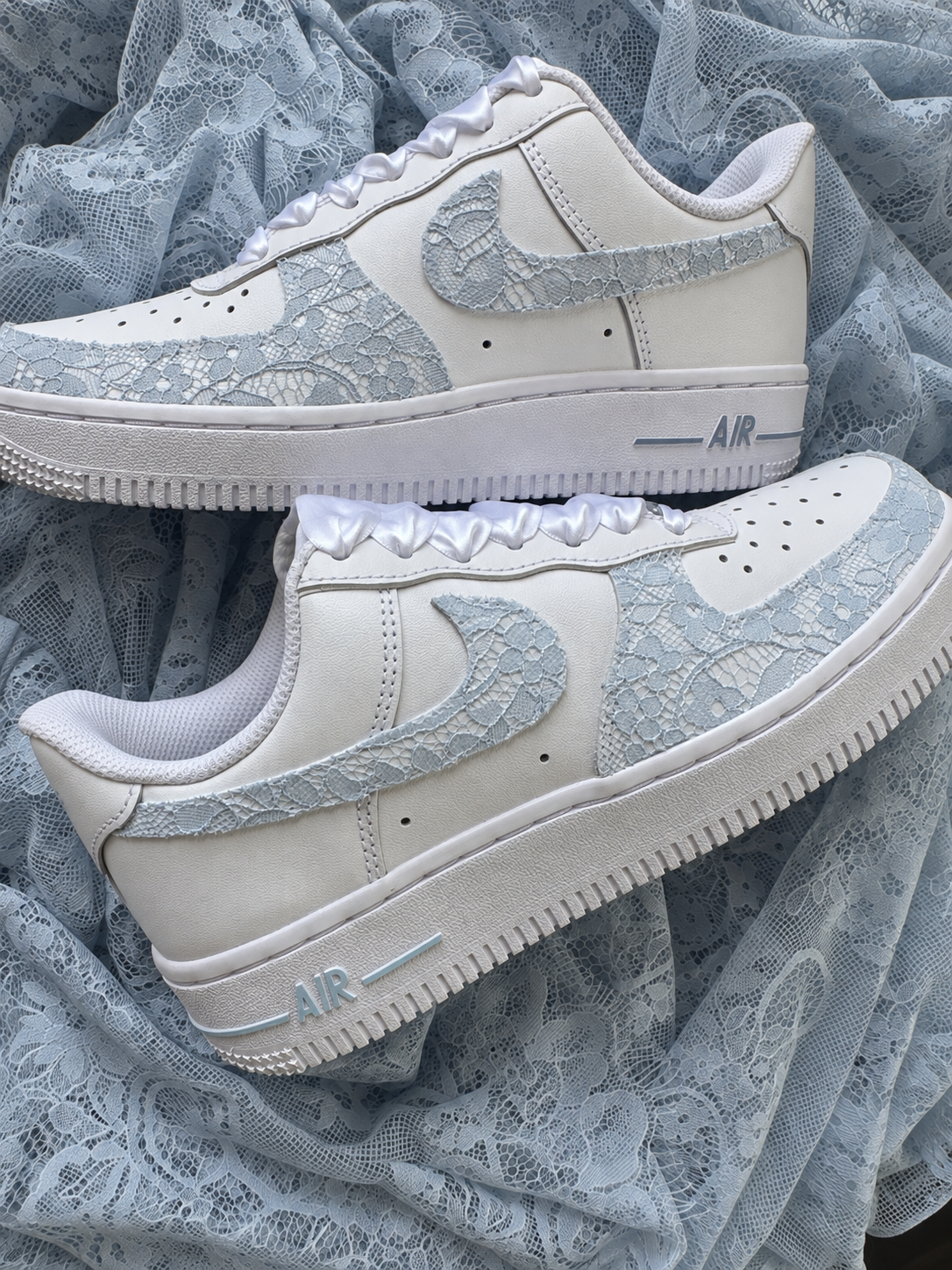 Blue Lace Custom Sneakers