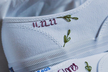 Bespoke Embroidered Bridal Sneakers Style 2