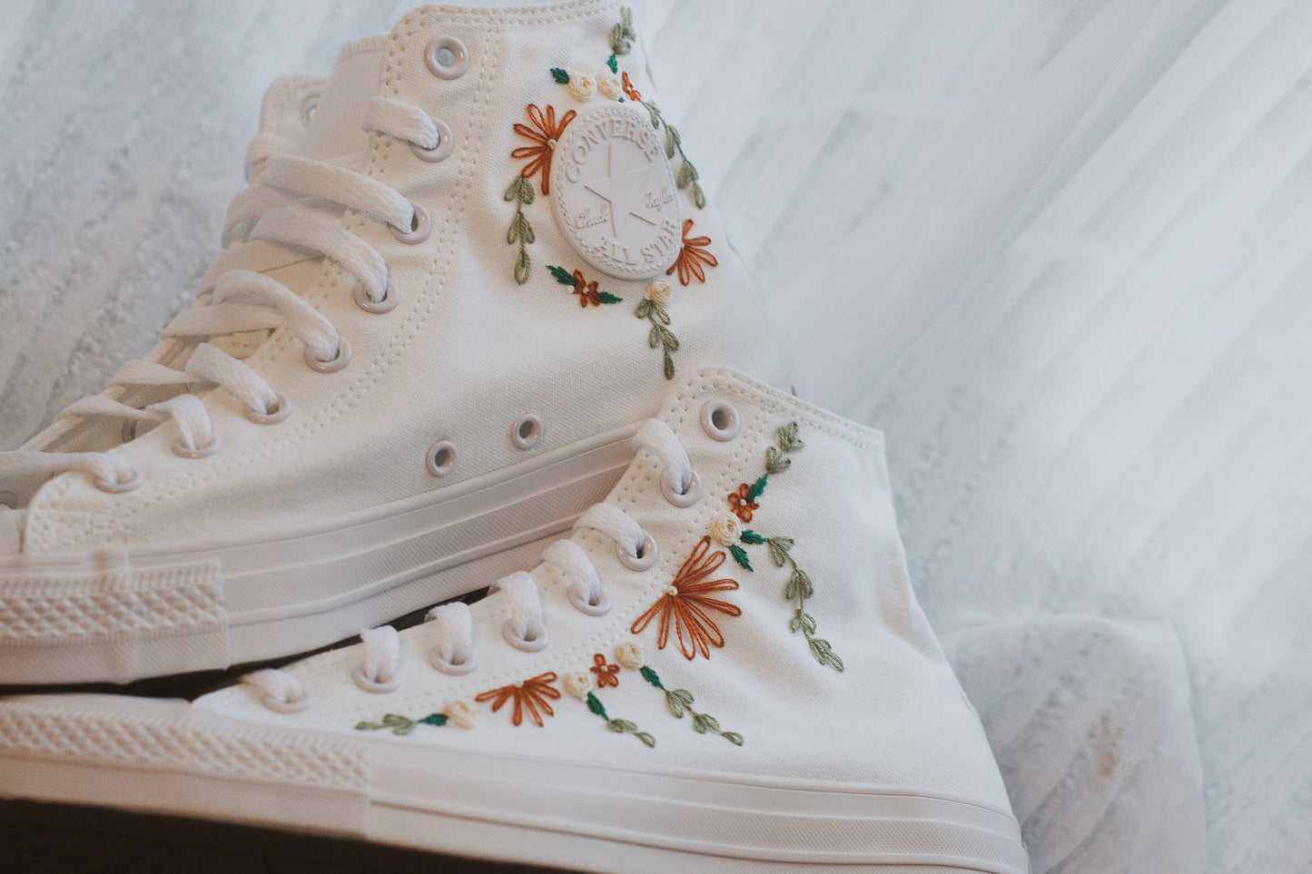 Bespoke 'Fall' Embroidered Sneakers