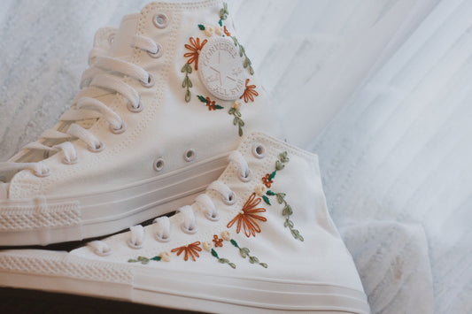 Bespoke 'Fall' Embroidered Sneakers