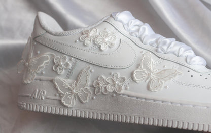Bespoke Butterfly Floral Bridal Sneakers