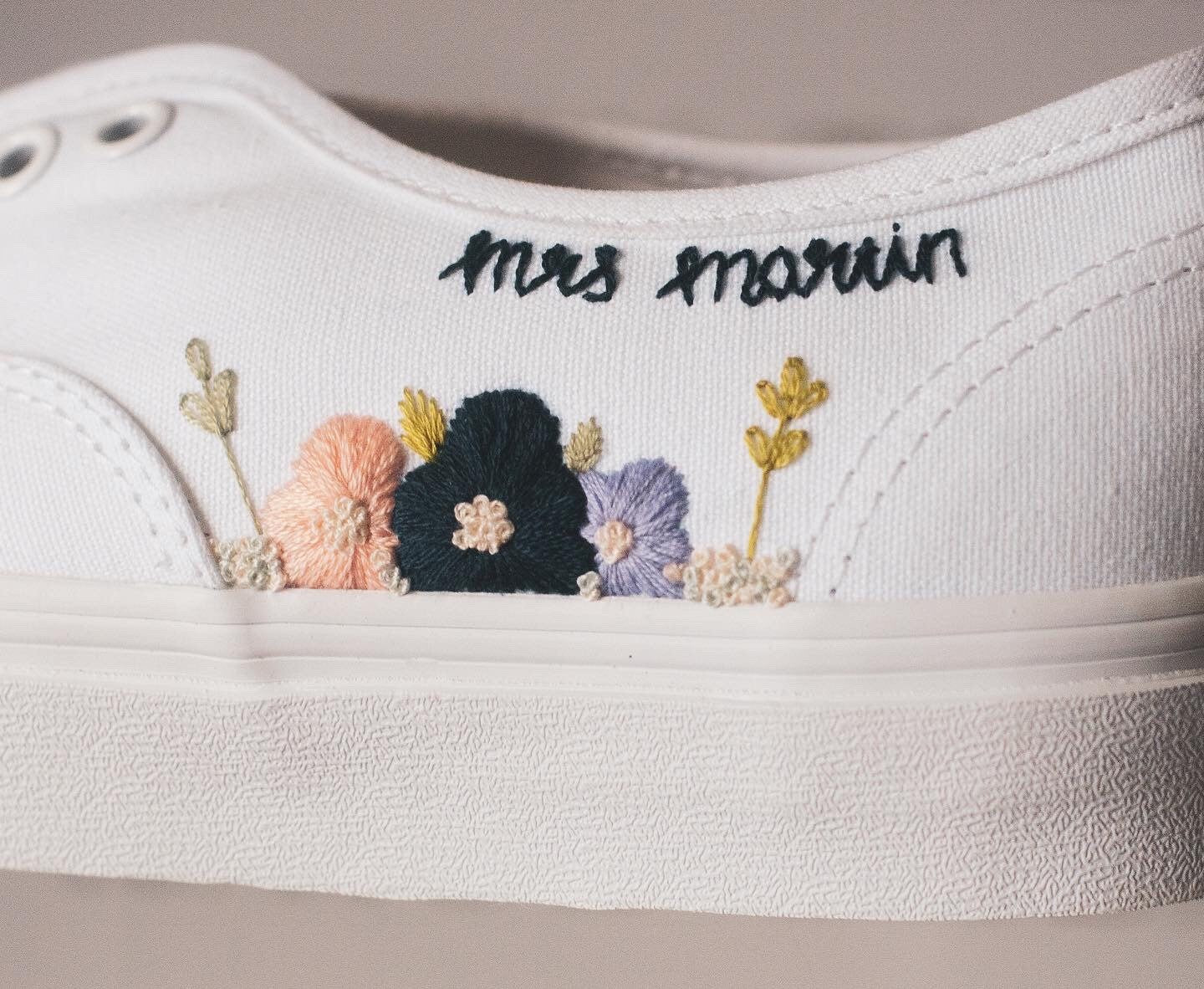 Bespoke Embroidered Bridal Sneakers