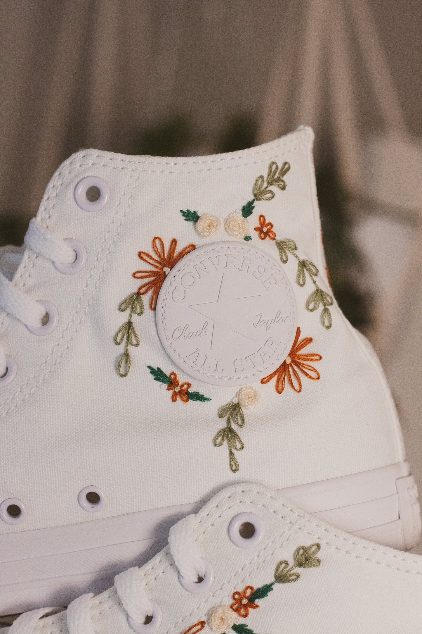 Bespoke 'Fall' Embroidered Sneakers