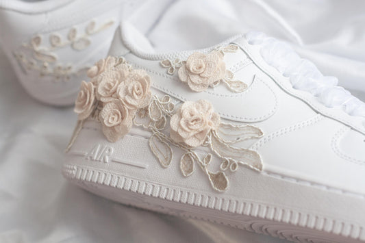 Bespoke Bridal Rose Gold Embroidered Sneakers