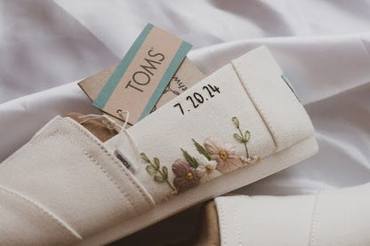 Bespoke Bridal Embroidered Slip on Sneakers Style 2