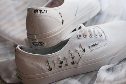 Bespoke Embroidered Wildflower Bridal Sneakers