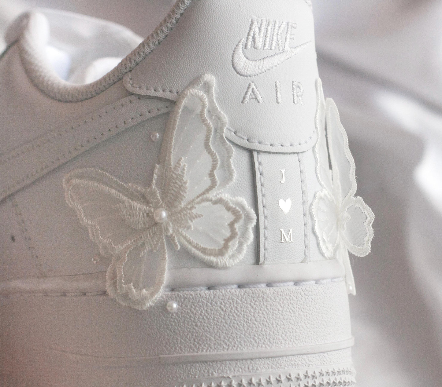 Bespoke Butterfly Floral Bridal Sneakers
