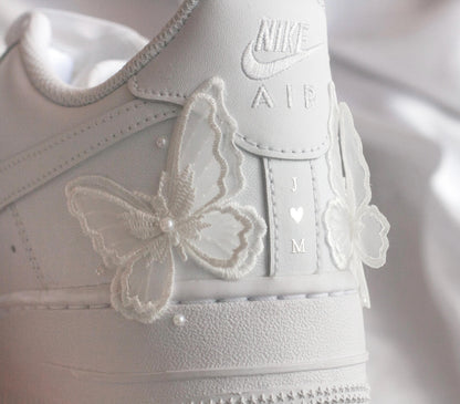 Bespoke Butterfly Floral Bridal Sneakers